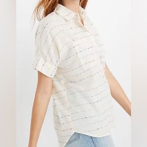 Madewell Courier Shirt in Flecked Rainbow Stripe